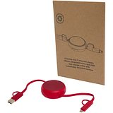 100 cm 5-in-1 Kabel aus recyceltem Kunststoff und Aluminium, einziehbar, für Datenübertragung und mit 45W Schnellladung - Merverdy