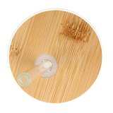 Glas mit Bambusdeckel & Strohhalm 450ml Rainanna
