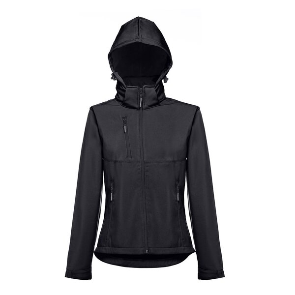 Softshelljacke für Damen, mit abnehmbarer Kapuze Badala