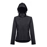 Softshelljacke für Damen, mit abnehmbarer Kapuze Badala