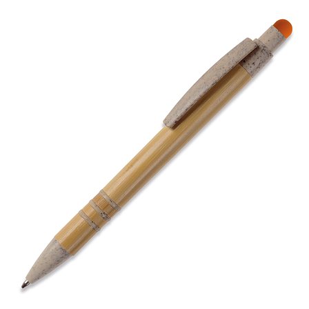 Kugelschreiber Bambus mit Touchpen und Weizenstroh Elementen Fadivigna
