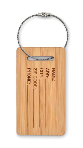 Kofferanhänger aus Bambus Oregn