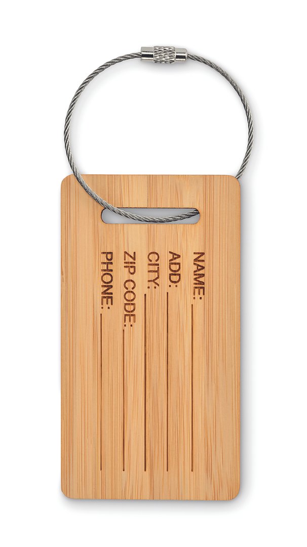 Kofferanhänger aus Bambus Oregn