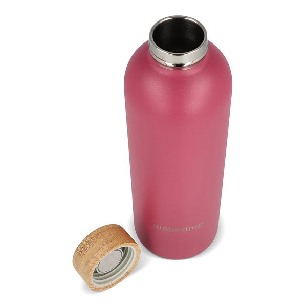 Edelstahlflasche mit Bambusdeckel 600 ml Oriköbi