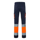 Zweifarbige Stretch-Hose mit mehreren Taschen (240 g/m²), aus Baumwolle (46 %), EME (38 %) und Polyester (16 %) Giulier