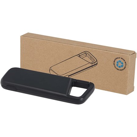 12 W 5.000 mAh wasserfeste Powerbank aus recyceltem Kunststoff mit Karabinerhaken - Nana