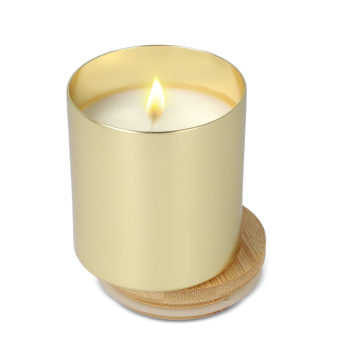 Bhakti-Duftkerze auf pflanzlicher Basis in recyceltem Aluminiumgefäß Elinele