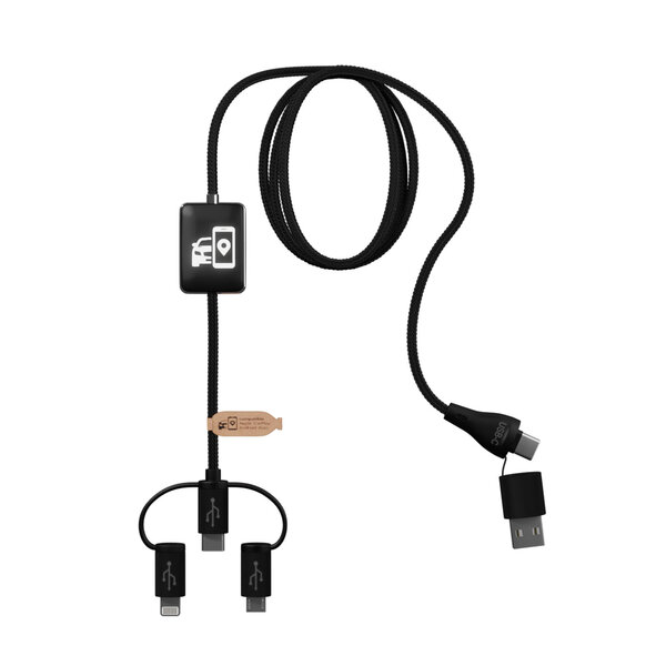 CarPlay 5-in-1 Ladekabel mit Leuchtlogo - Corel