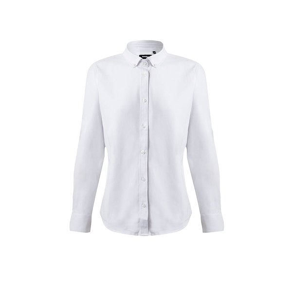 Hemd Oxford (180 g/m²) für Damen, aus Baumwolle (50 %), Polyester (45 %) und Elasthan (5 %) Mudesch
