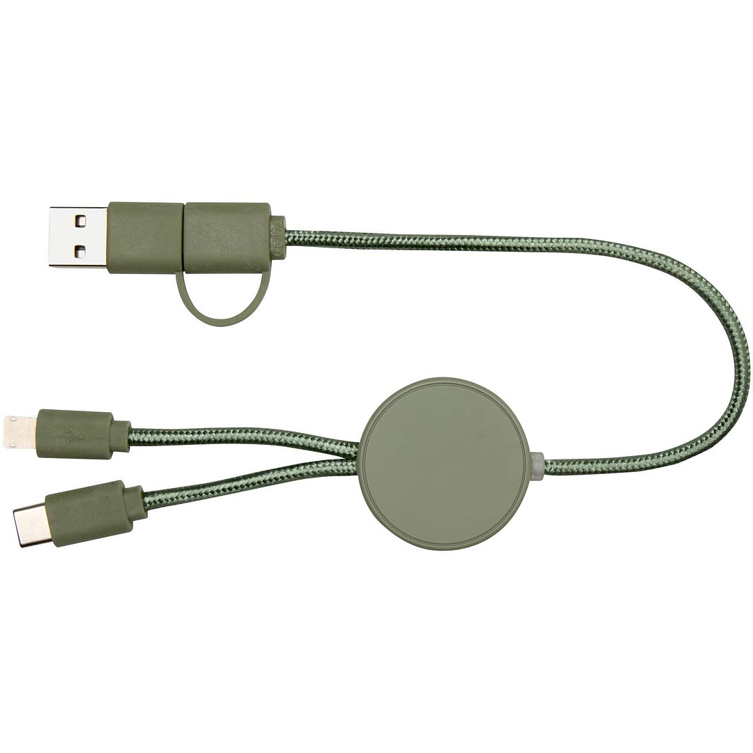 30 cm 5-in-1 Kabel aus recyceltem Kunststoff für Datenübertragung und 27W Schnellladung - Divik