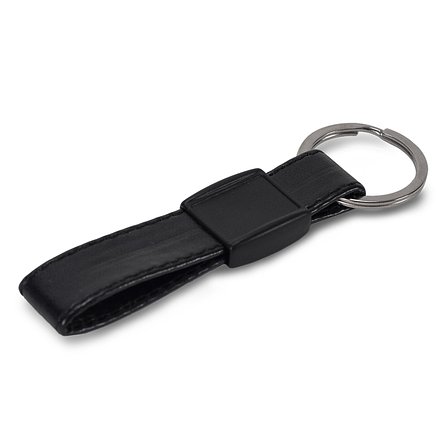 Schlüsselring Metall, echtes Leder Aitauna