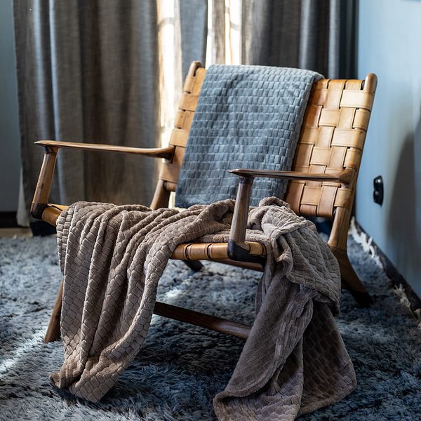 Kosta Linnewafveri Fleece Plaid Jaquard 130x170 cm Beatt