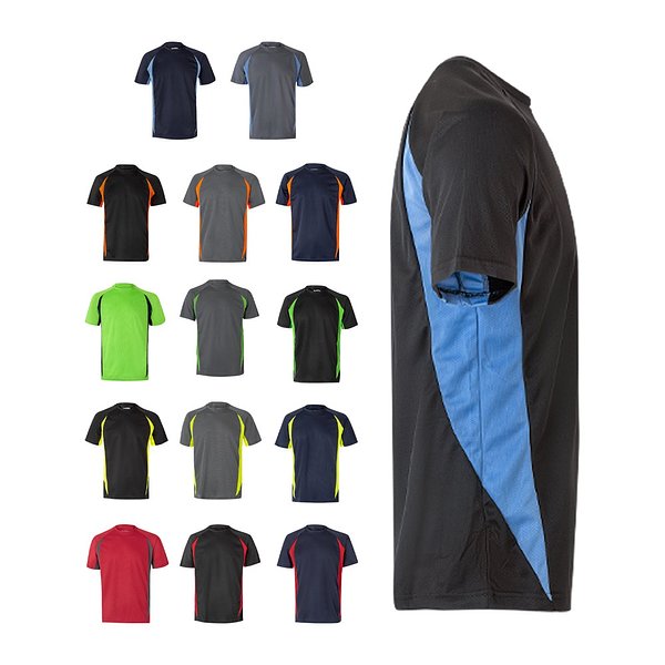 Zweifarbiges technisches T-Shirt mit Bird-Eye-Design (160 g/m²), aus Polyester (100%) Dumerix