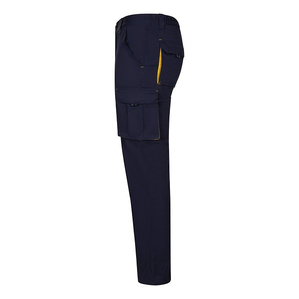 Zweifarbige Stretch-Hose mit mehreren Taschen (240 g/m²), aus Baumwolle (46 %), EME (38 %) und Polyester (16 %) Paulik