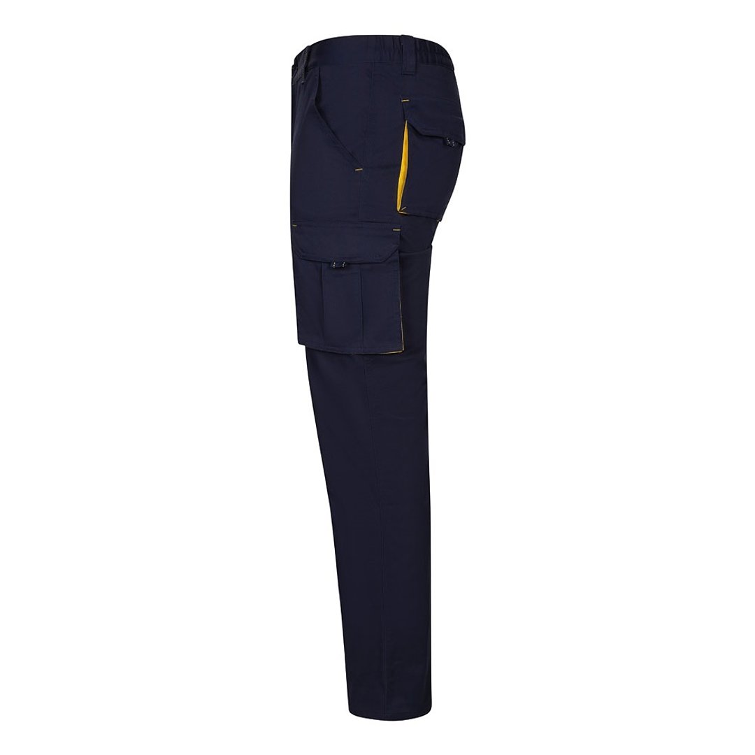 Zweifarbige Stretch-Hose mit mehreren Taschen (240 g/m²), aus Baumwolle (46 %), EME (38 %) und Polyester (16 %) Paulik