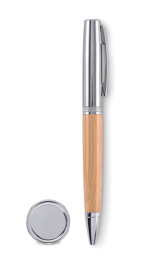 Kugelschreiber Metall/Bambus Stgaule
