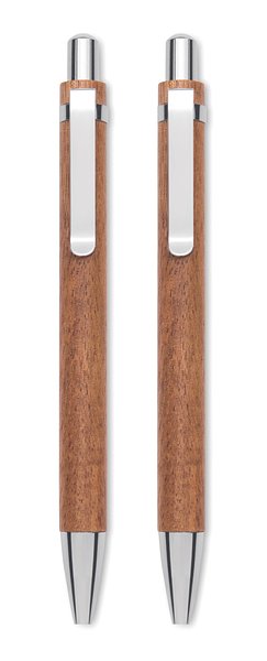 Schreibgeräte-Set Akazienholz Dumenetori
