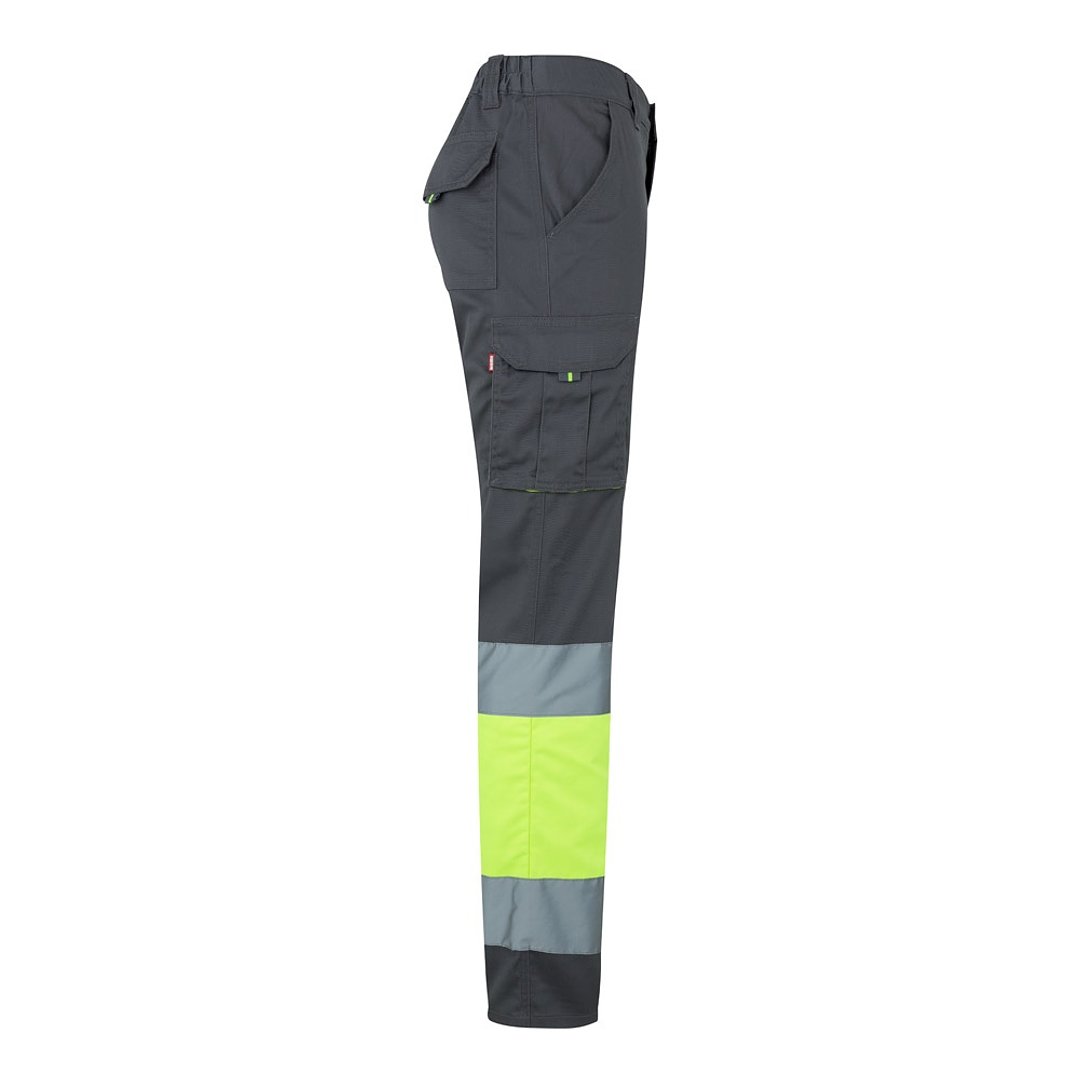 Zweifarbige Stretch-Hose mit mehreren Taschen (240 g/m²), aus Baumwolle (46 %), EME (38 %) und Polyester (16 %) Giulier