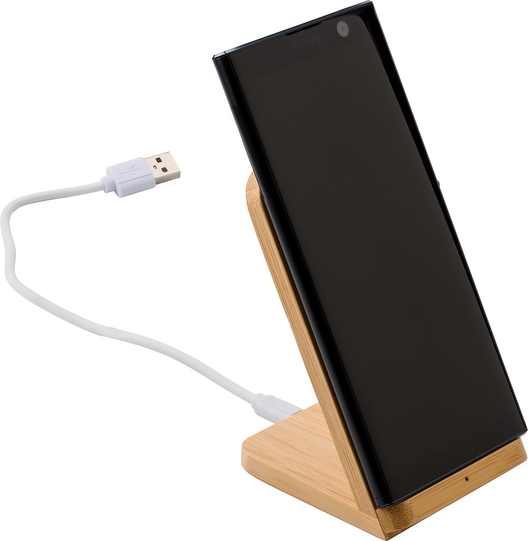 Wireless-Ladegerät aus Bambus Fränzias