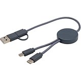 30 cm 5-in-1 Kabel aus recyceltem Kunststoff für Datenübertragung und 27W Schnellladung - Divik