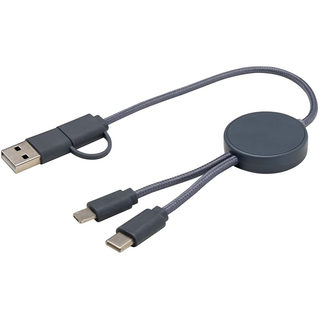 30 cm 5-in-1 Kabel aus recyceltem Kunststoff für Datenübertragung und 27W Schnellladung - Divik
