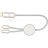 30 cm 5-in-1 Kabel aus recyceltem Kunststoff für Datenübertragung und 27W Schnellladung - Hate