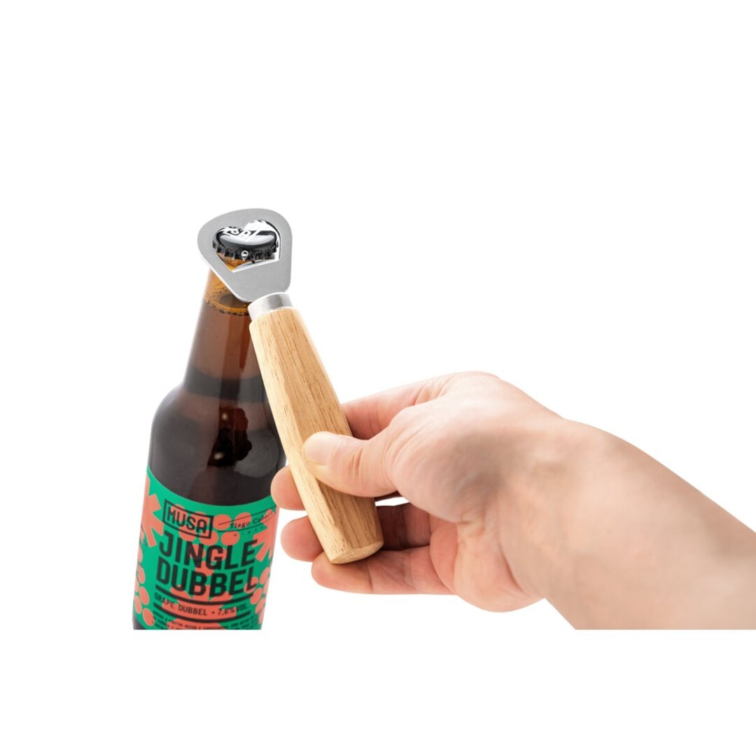 Flaschenöffner aus Metall, mit Holzgriff Jöriccep