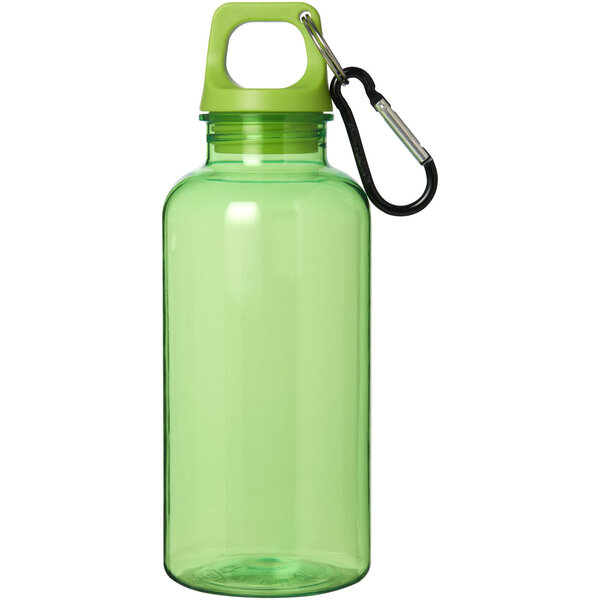 400 ml RCS-zertifizierte Trinkflasche aus recyceltem Kunststoff mit Karabiner - Emerik