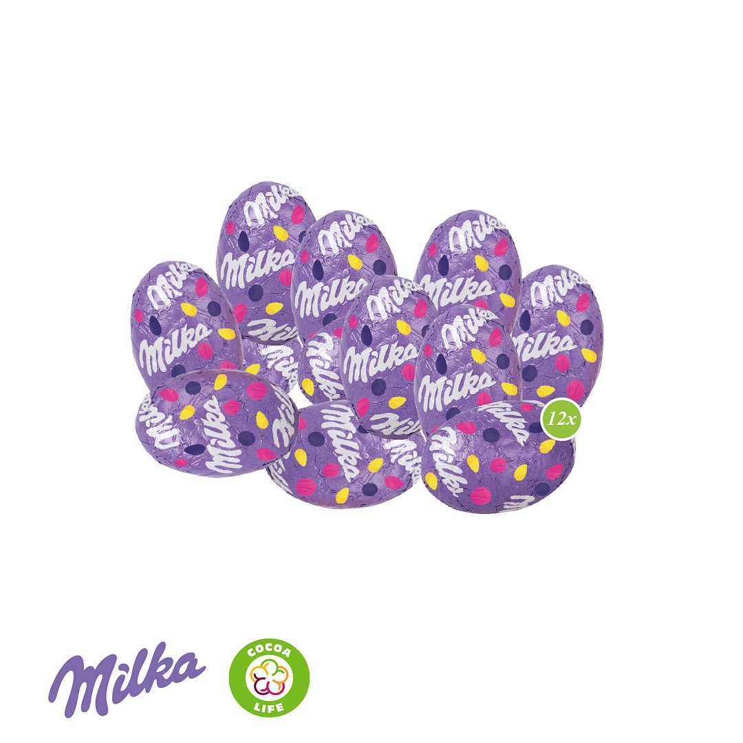 Schoko-Eier 12er-Set mit Milka Alpenmilch-Eier