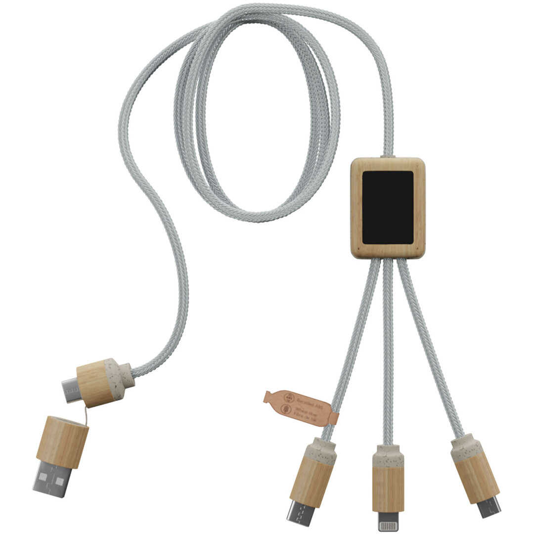 5-in-1 Ladekabel mit Leuchtlogo - Lurenen