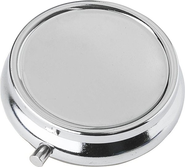 Pillendose Jörin | Metall | 3 Fächer | Spiegel