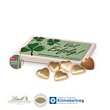 Präsentbox Business mit Lindt Schokoherzen auf GRASPAPIER