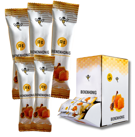 Schweizer Honig Sticks 13g personalisierbar