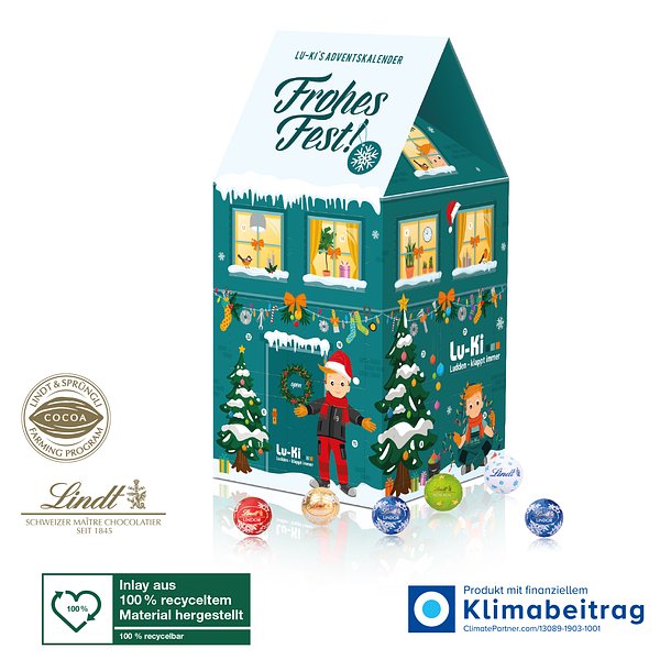 Adventskalender-Haus „XL“ mit Lindt Schokolade