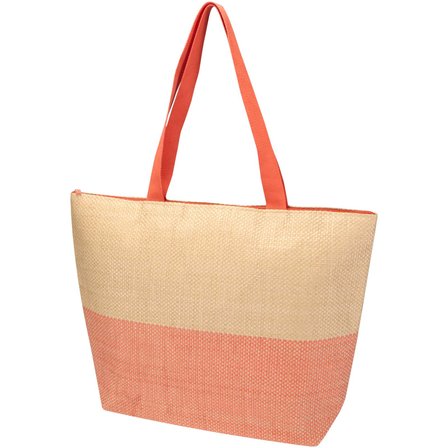 Grosse Strohpapier Tragetasche mit Reissverschluss, 21 l - Jürgin
