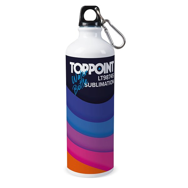 Aluminium Wasserflasche mit Karabiner Sublimation 750ml Ferdia