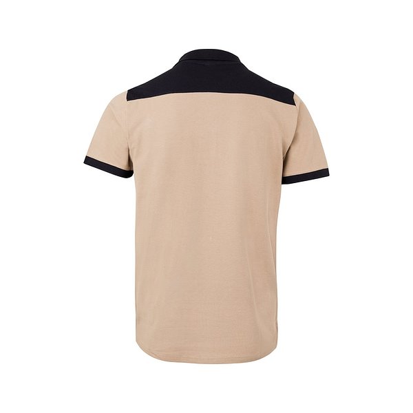 Zweifarbiges Stretch-Piqué-Poloshirt (200 g/m²) mit kurzen Ärmeln, aus Polyester (96 %) und Elastan (4 %) Duricalie