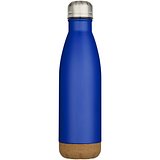 500 ml doppelwandige, vakuumisolierte Trinkflasche aus Edelstahl mit Korkdetails - Steia