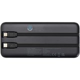 10 W 10.000 mAh Powerbank aus recyceltem Kunststoff mit 2 integrierten Kabeln - Adrina