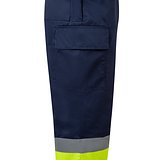 Zweifarbige Hose aus Twill (190g/m²), Baumwolle (20%) und Polyester (80%) Menatri
