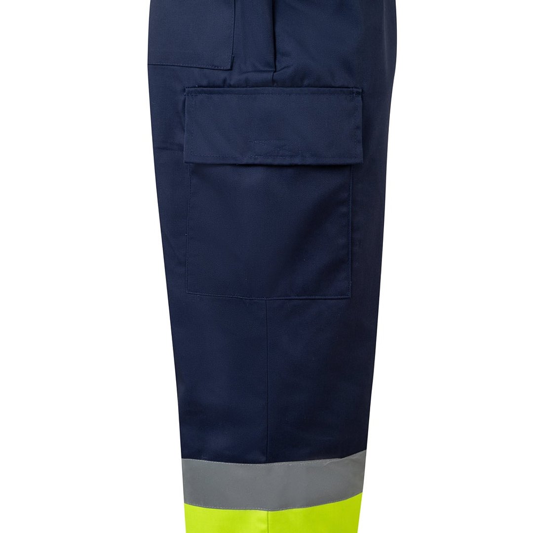 Zweifarbige Hose aus Twill (190g/m²), Baumwolle (20%) und Polyester (80%) Menatri