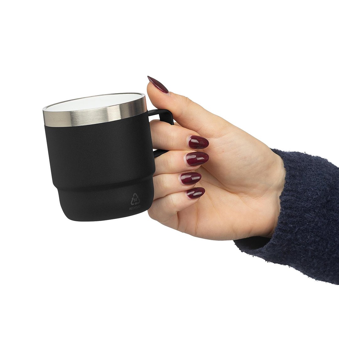 Recycelter Edelstahl-Becher mit doppelter Wand (180 ml) Mengi