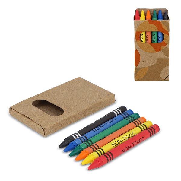 6 Stück Buntstifte in Bastelbox Eliers