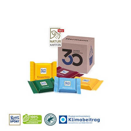 Werbewürfel mit süsser Füllung