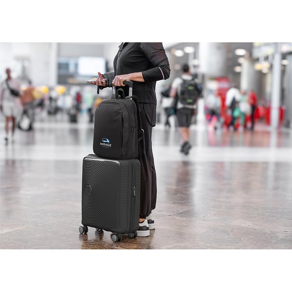 Reiserucksack mit komplett öffnendem Fach aus recyceltem 300D Polyester, 16" Lurica