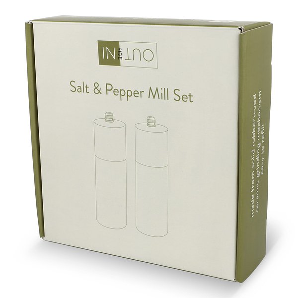 Holz-Salz- und Pfeffermühle-Set Benathori