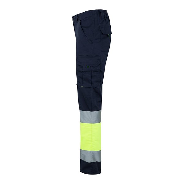 Zweifarbige Stretch-Hose mit mehreren Taschen (240 g/m²), aus Baumwolle (46 %), EME (38 %) und Polyester (16 %) Giulier