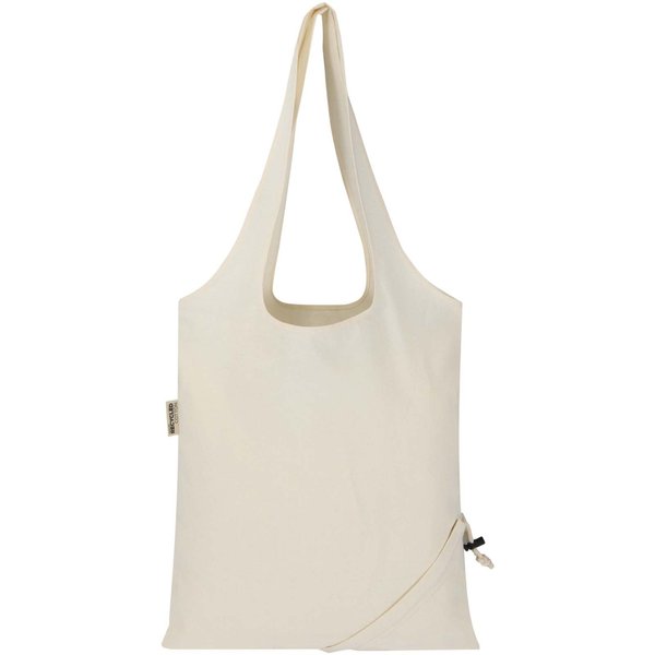 Blend 140 g/m², GRS-zertifizierte, faltbare Baumwoll Tragetasche, 7 l - Grin