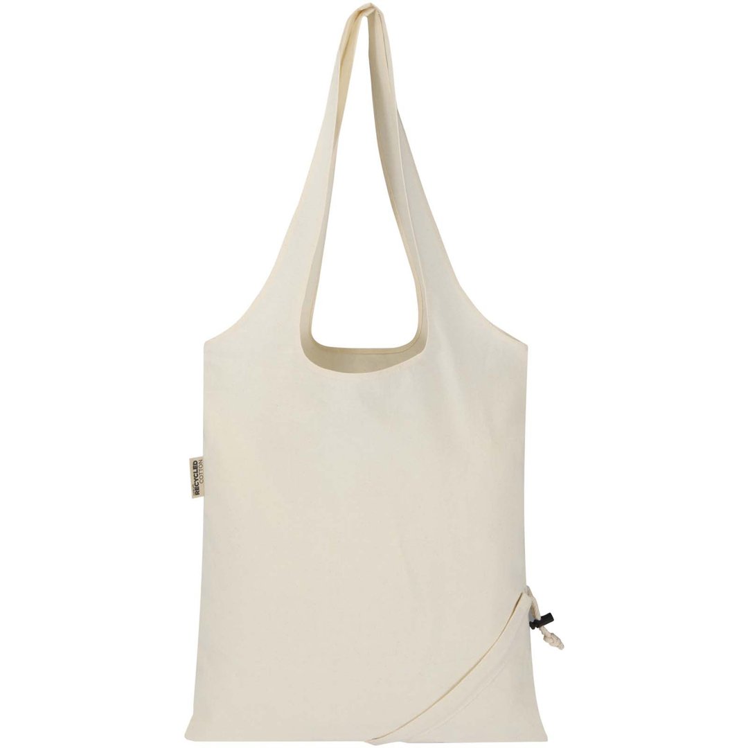 Blend 140 g/m², GRS-zertifizierte, faltbare Baumwoll Tragetasche, 7 l - Grin