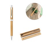 Bamboo Kugelschreiber mit Clip und Drehmechanik Ferelf